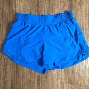 Poolside blue hotty hot shorts, 4 inch
